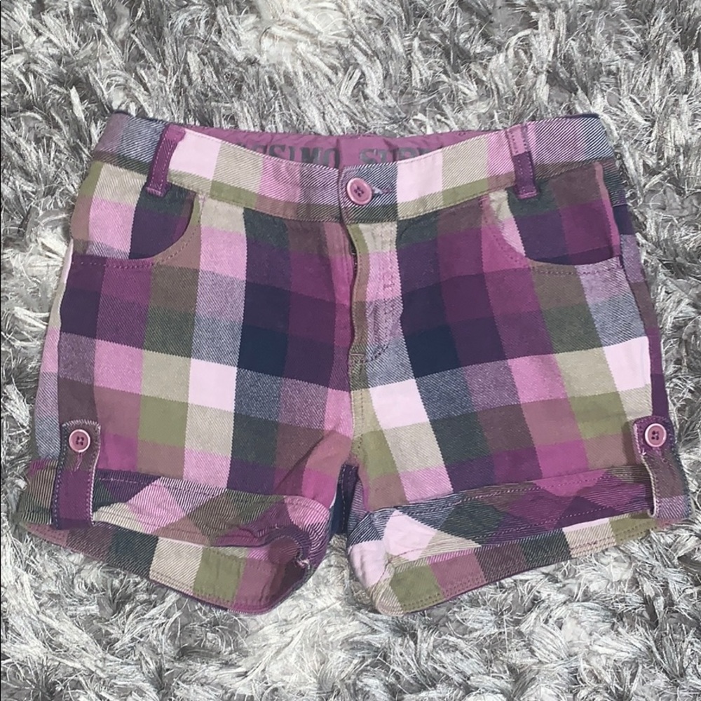Girls plaid shorts